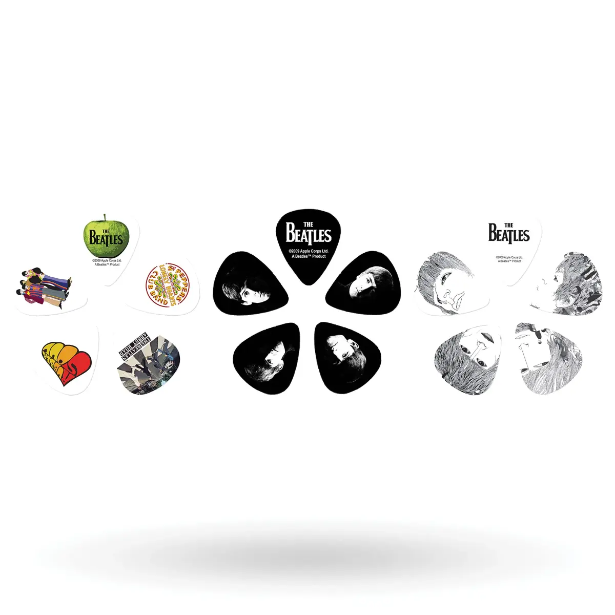 D'Addario Beatles Guitar Picks - Stripes Design - Medium Gauge (10-Pack) - view 2