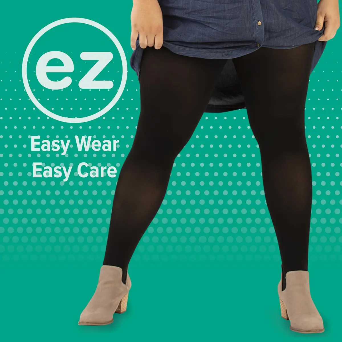 Juzo Basic 4411 Pantyhose Compression 20-30 mmHg Open Toe, Short | Support for Achy Legs & Swelling - view 6
