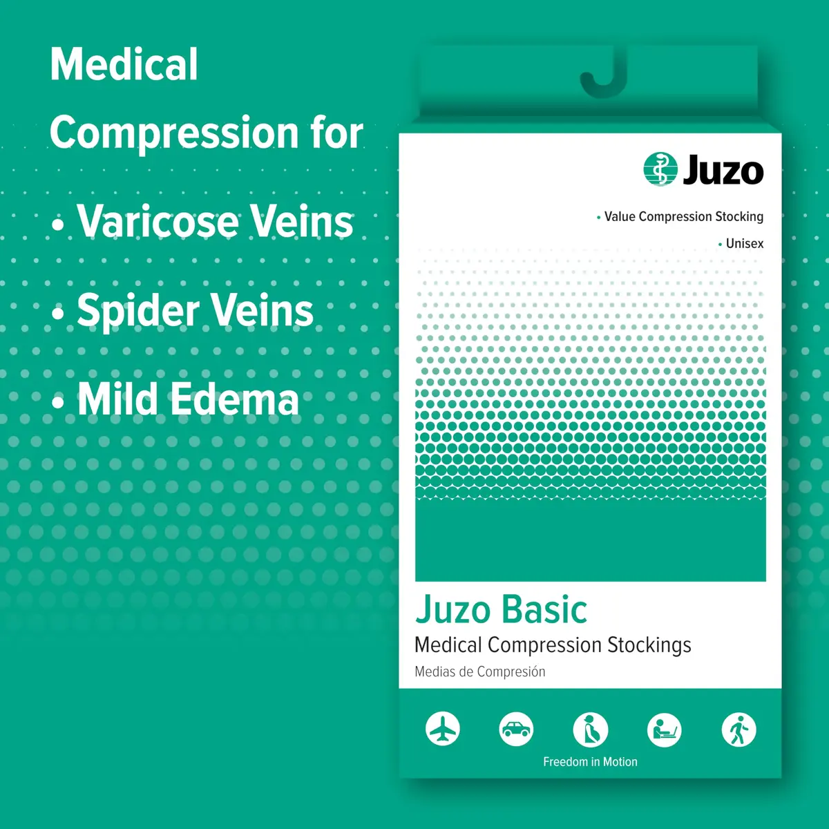 Juzo Basic 4411 Pantyhose Compression 20-30 mmHg Open Toe, Short | Support for Achy Legs & Swelling - view 4
