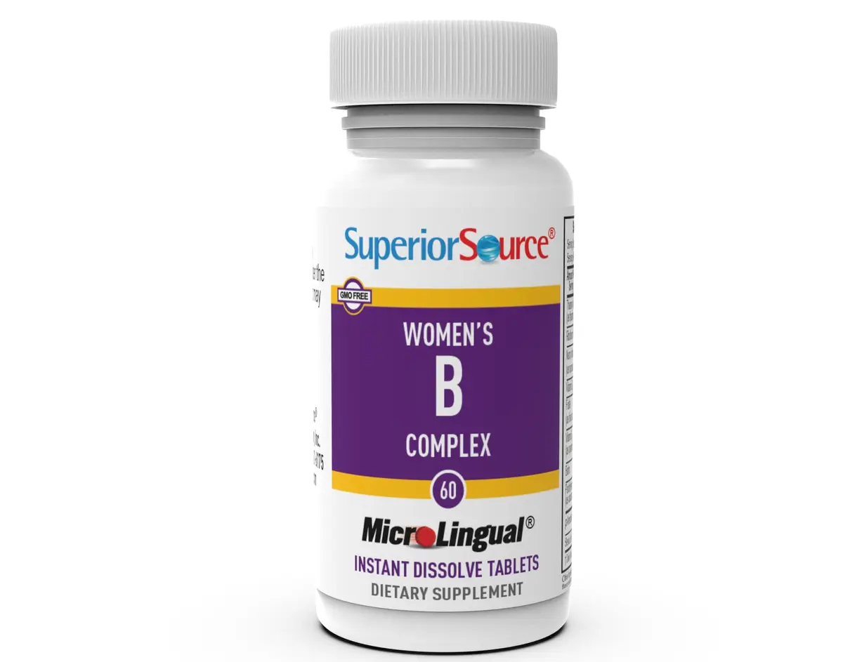 Superior Source Women's B Complex with B-12 and B-3, 60 Sublingual Tablets | Supports Energy & Heart Health - view 4