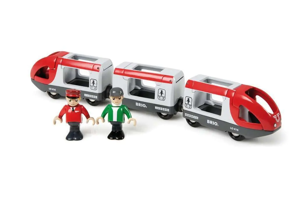 BRIO World 33505 Travel Train Set - 5 Piece Wooden Toy Set for Toddlers | Compatible with All BRIO Railway Toys - main product image