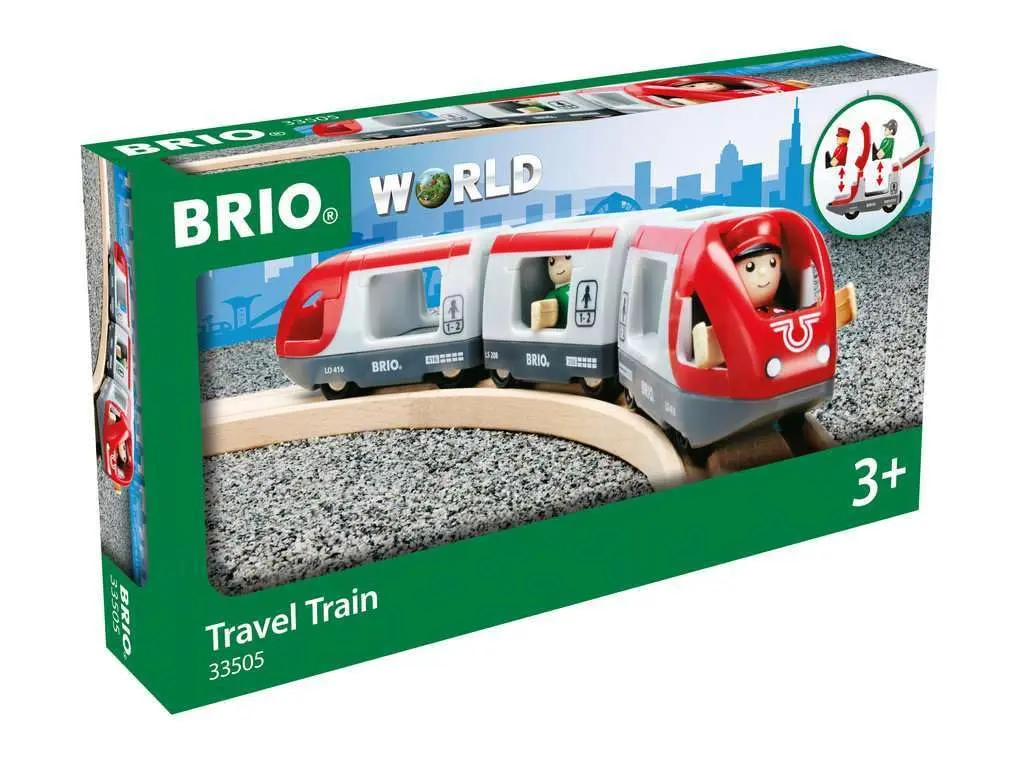 BRIO World 33505 Travel Train Set - 5 Piece Wooden Toy Set for Toddlers | Compatible with All BRIO Railway Toys - view 2