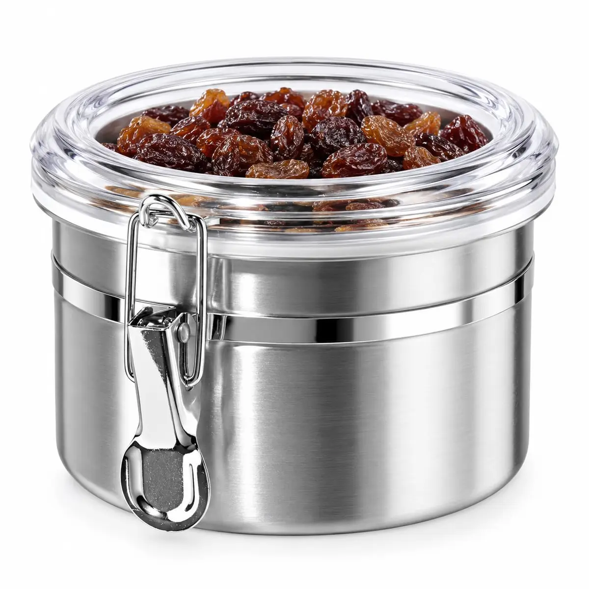 Oggi Stainless Steel Kitchen Canister 26 fl oz | Airtight Food Storage Container with See-Thru Lid - main product image