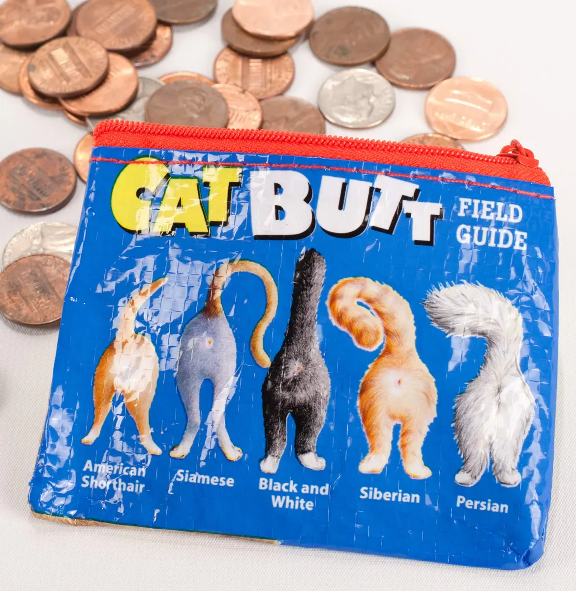 Blue Q Coin Purse - Cute Coin Pouch for Men & Women, Small Organizer | Zipper Closure, Recycled Plastic - view 3