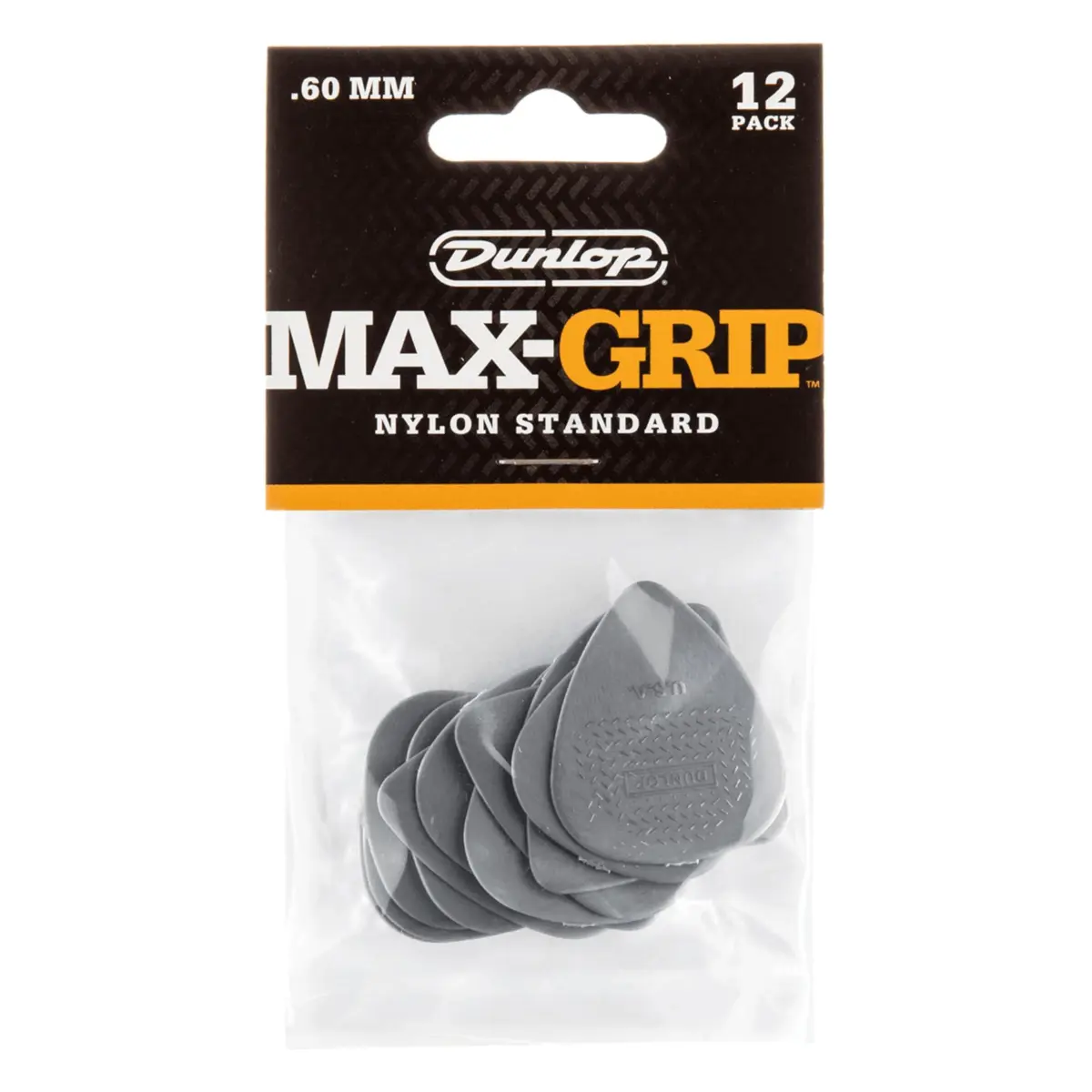 Jim Dunlop Max-Grip Nylon Standard Guitar Picks - Light Grey, .88mm (72 Pack) - main product image