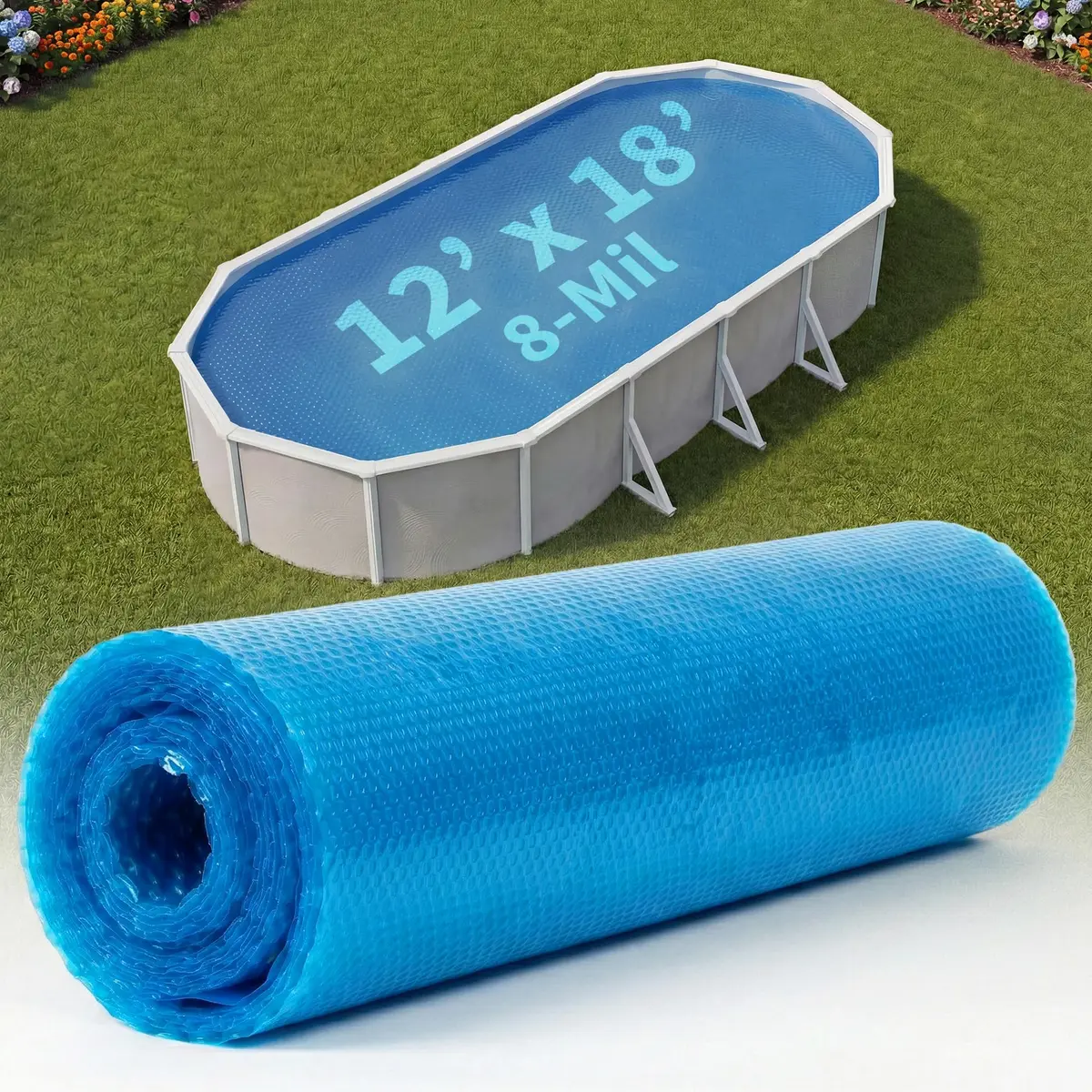 Blue Wave 12x18-ft Oval Solar Pool Cover 8-Mil Blue | Heat Retention & Evaporation Reduction - view 2