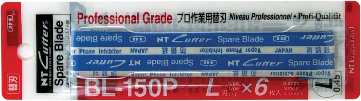 NT Cutter 18mm Heavy-Duty Snap-Off Blades | High-Quality Carbon Steel, 6-Pack (58°) - view 2