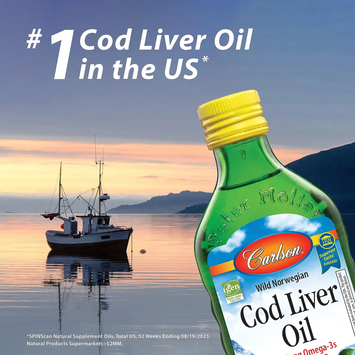 Carlson Cod Liver Oil Minis 280 mg Omega-3s + Vitamins A & D3 | 100 Mini Softgels (300 Soft Gels Total) - view 6
