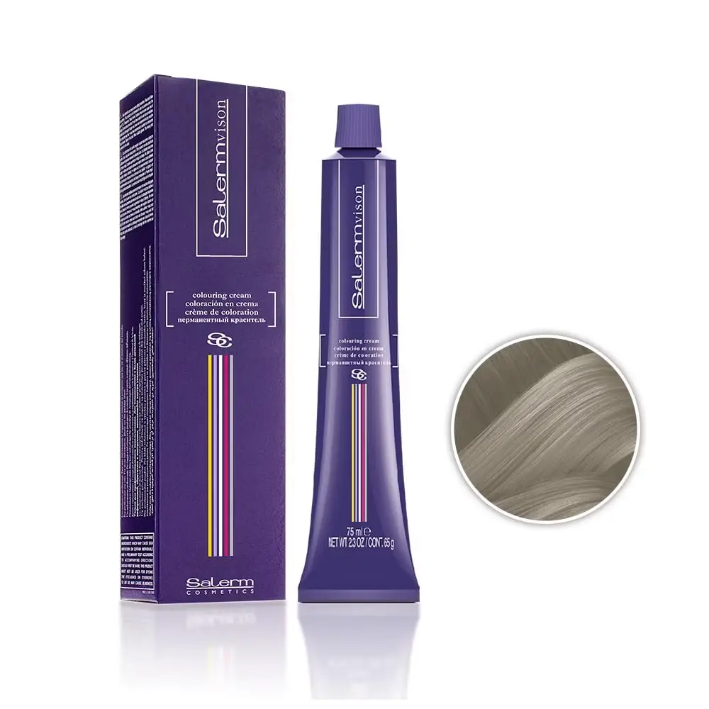 Salermvison Colouring Cream #10.1 Platinum Ash Blonde 75ml | Permanent Hair Dye with Natural Oils - view 2