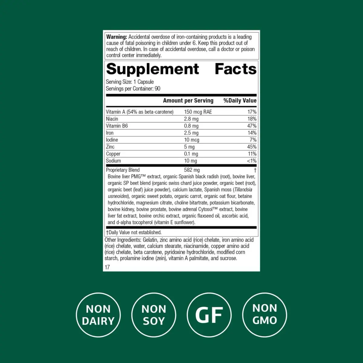 Standard Process Livaplex Liver Health Support Supplement 90 Capsules | Supports Digestion & Elimination - view 2