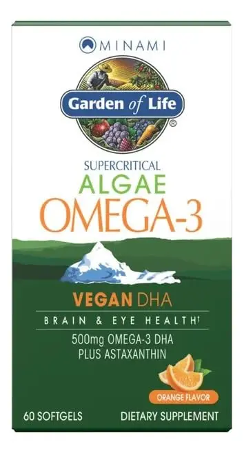 Garden of Life Minami Algae Omega 3 Vegan DHA, Orange, 60 Mini Softgels | Brain & Eye Health Support - view 3
