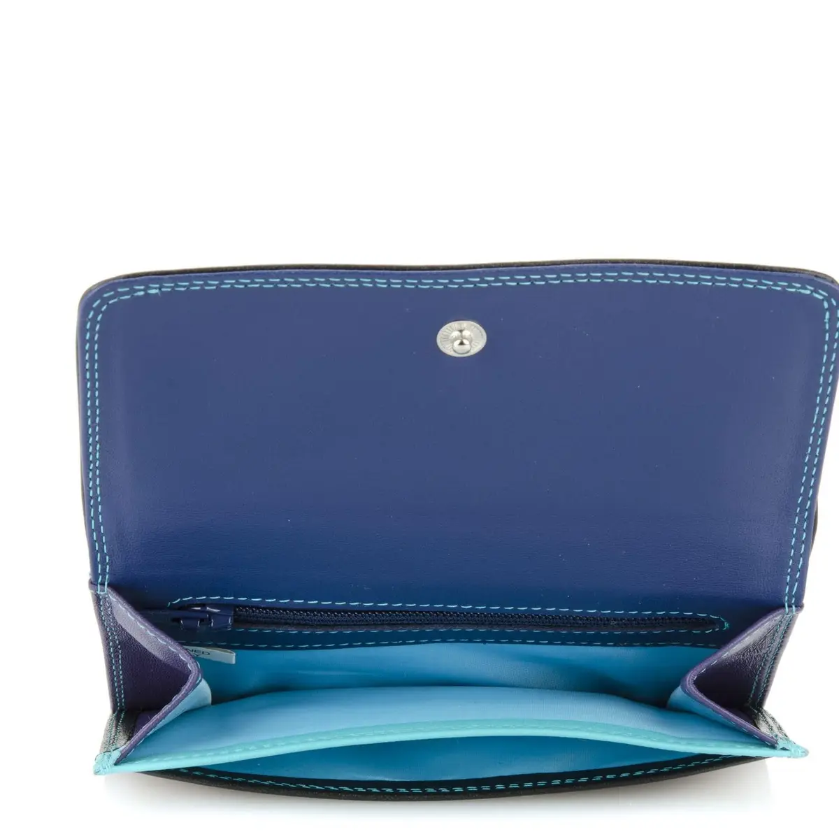 mywalit Double-Flap Wallet Leather Purse | 6 Credit Card Slots | ID Window, Coin Pockets & Pen | Black Pace | Compact & Stylish - view 3