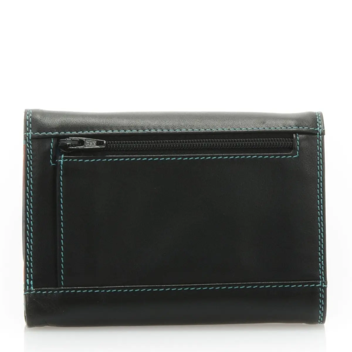 mywalit Double-Flap Wallet Leather Purse | 6 Credit Card Slots | ID Window, Coin Pockets & Pen | Black Pace | Compact & Stylish - view 4