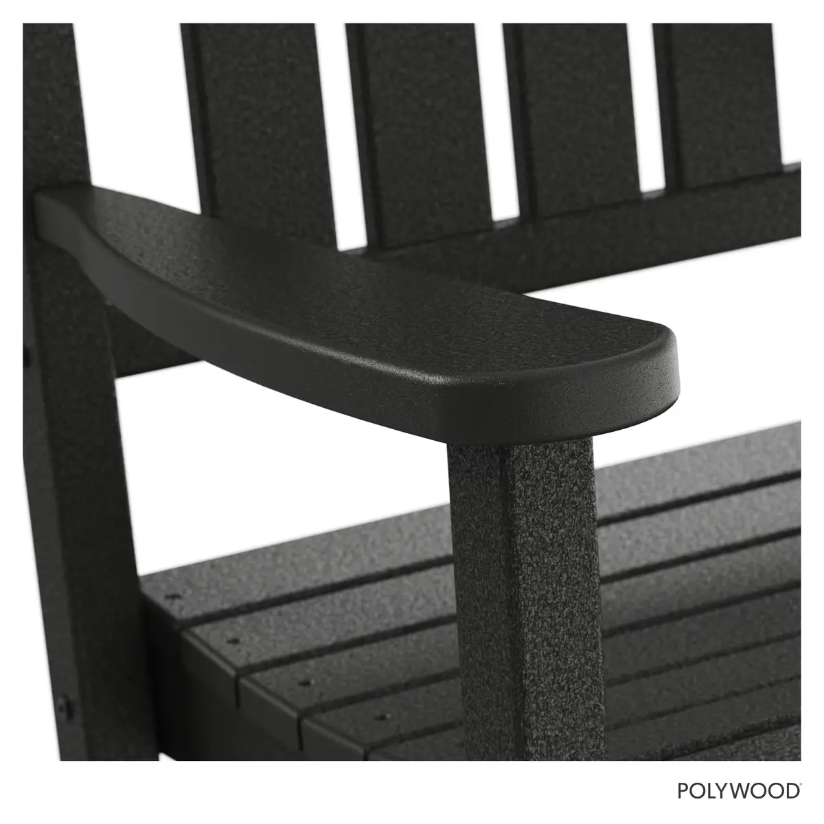 Polywood Presidential Rocking Chair in Black | Durable HDPE Outdoor Furniture (70-120 chars) - view 8