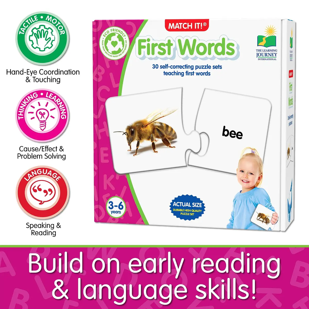 The Learning Journey Match It! First Words 30-Piece Puzzle Set | Educational Sight Words for Kids Ages 3+ - view 6