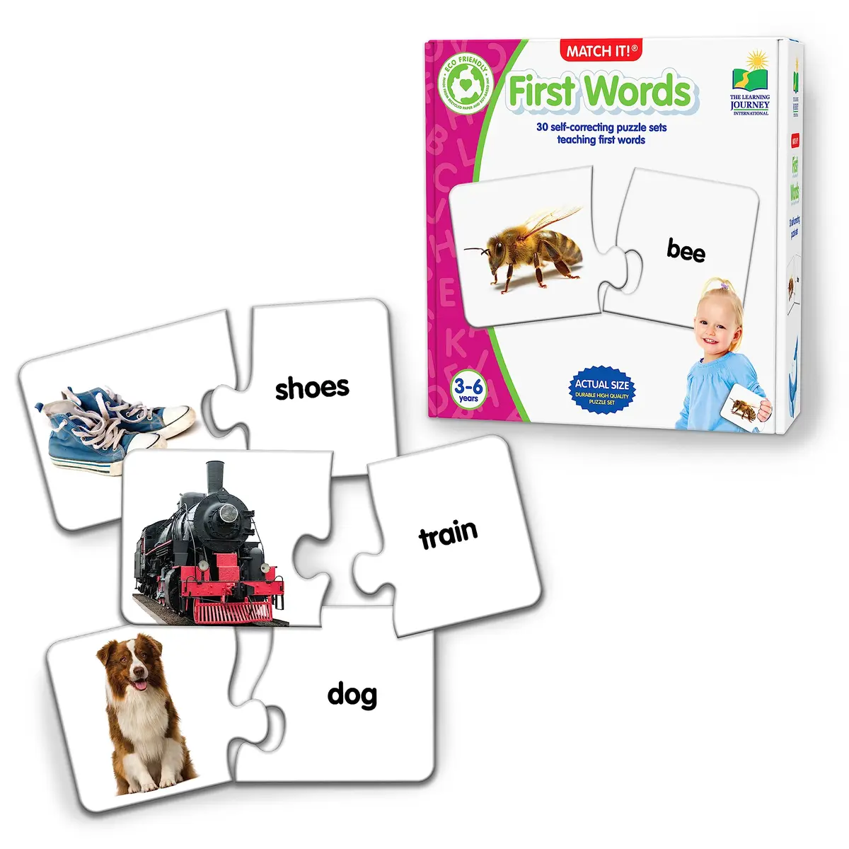 The Learning Journey Match It! First Words 30-Piece Puzzle Set | Educational Sight Words for Kids Ages 3+ - main product image