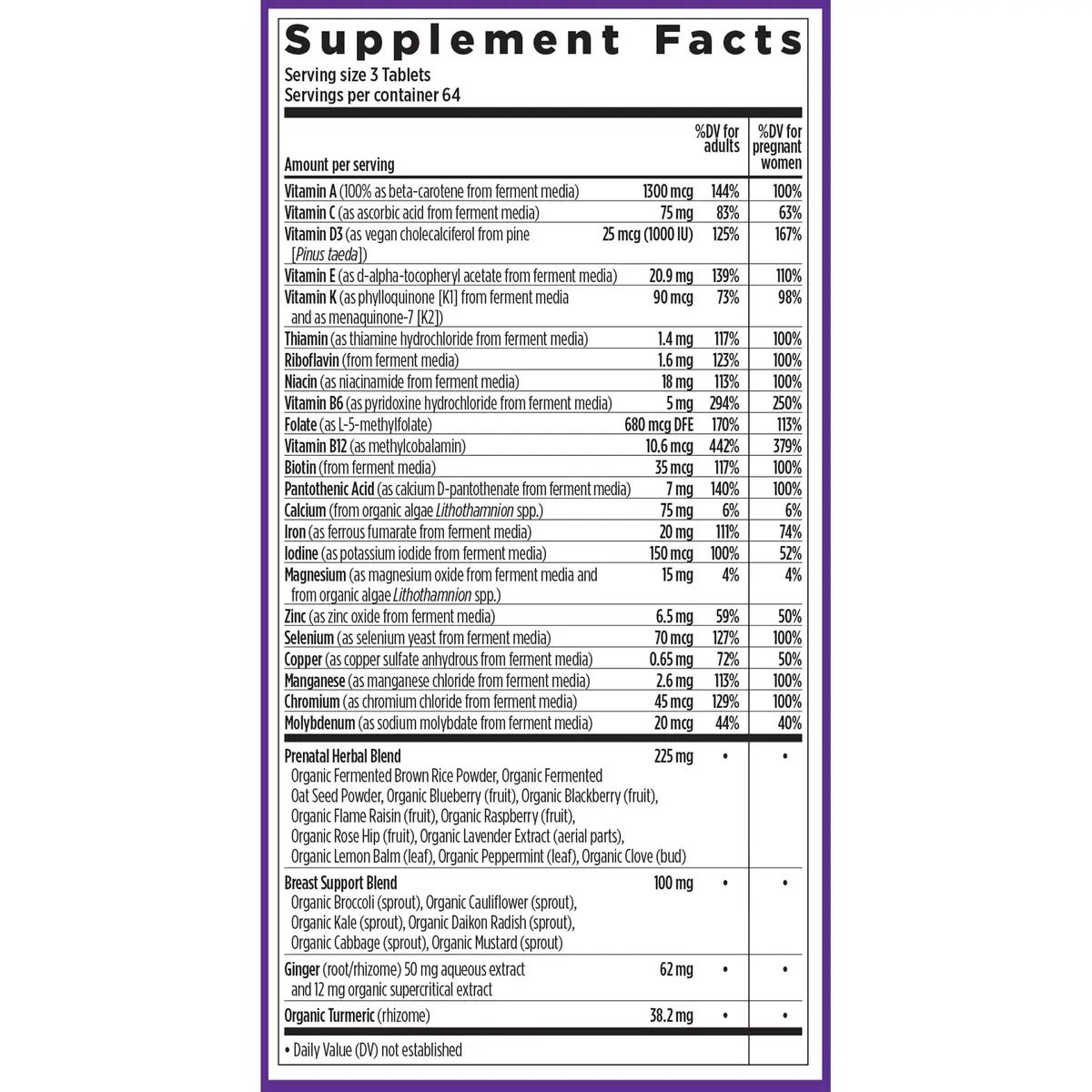 New Chapter Advanced Perfect Prenatal Vitamins 270 ct | Organic, Non-GMO, Support Baby & Mom - view 7