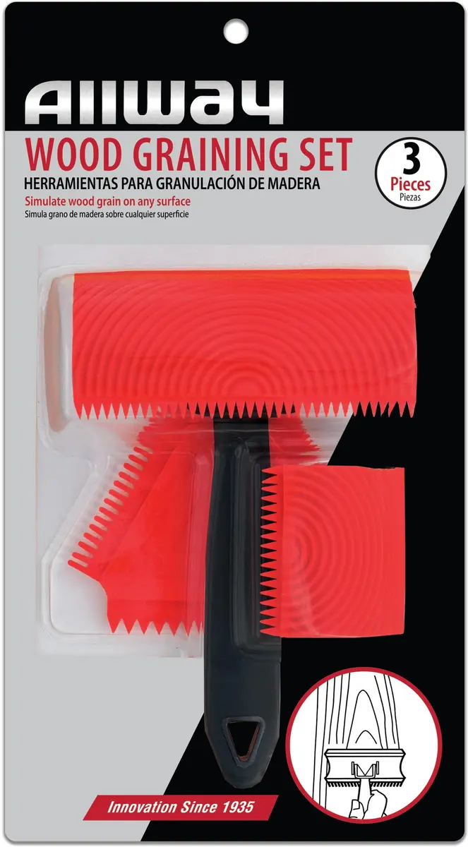 ALLWAY GT3 3-Piece Wood Graining Set | Create Realistic Wood Patterns on Any Flat Surface - view 2