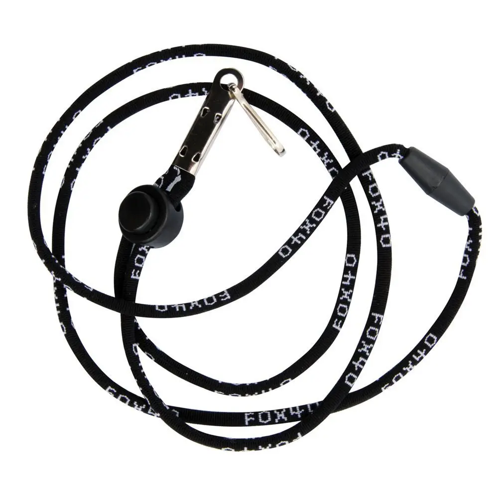 Fox 40 Body Strap Rubber Breakaway Lanyard, Black | Safety Rope-Style Badge Lanyard for India - main product image