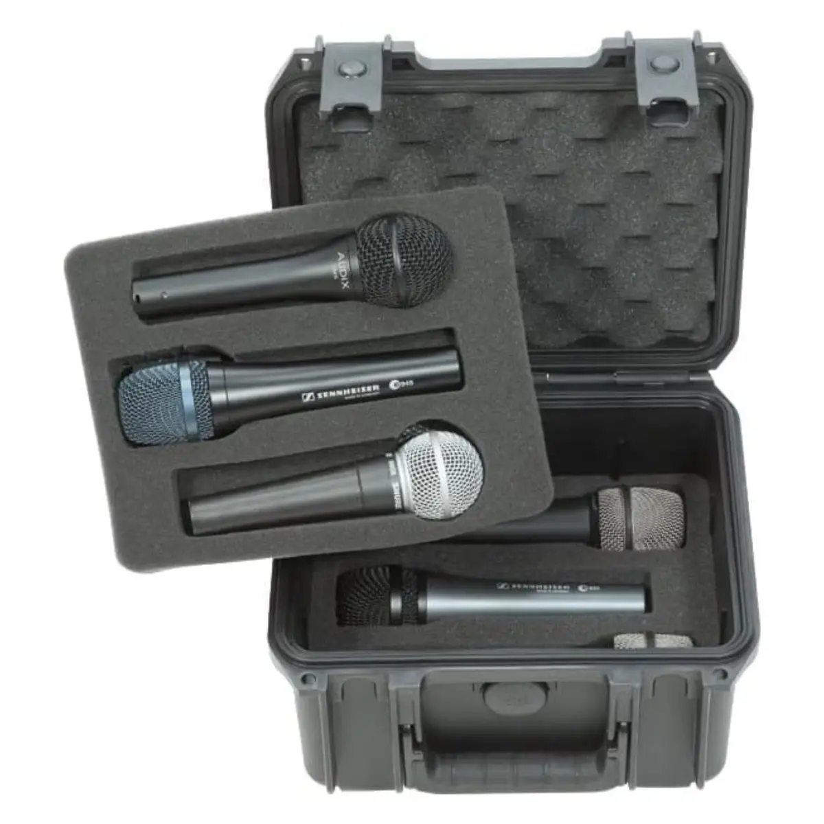 SKB 3I-0907-MC6 Injection-Molded Waterproof Mic Case for Six Microphones - Black | 2.3 kg (3.5 lb) Case - main product image