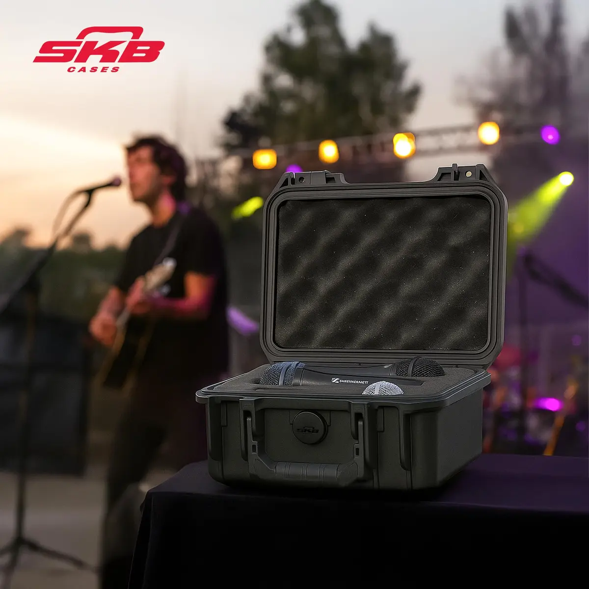 SKB 3I-0907-MC6 Injection-Molded Waterproof Mic Case for Six Microphones - Black | 2.3 kg (3.5 lb) Case - view 5