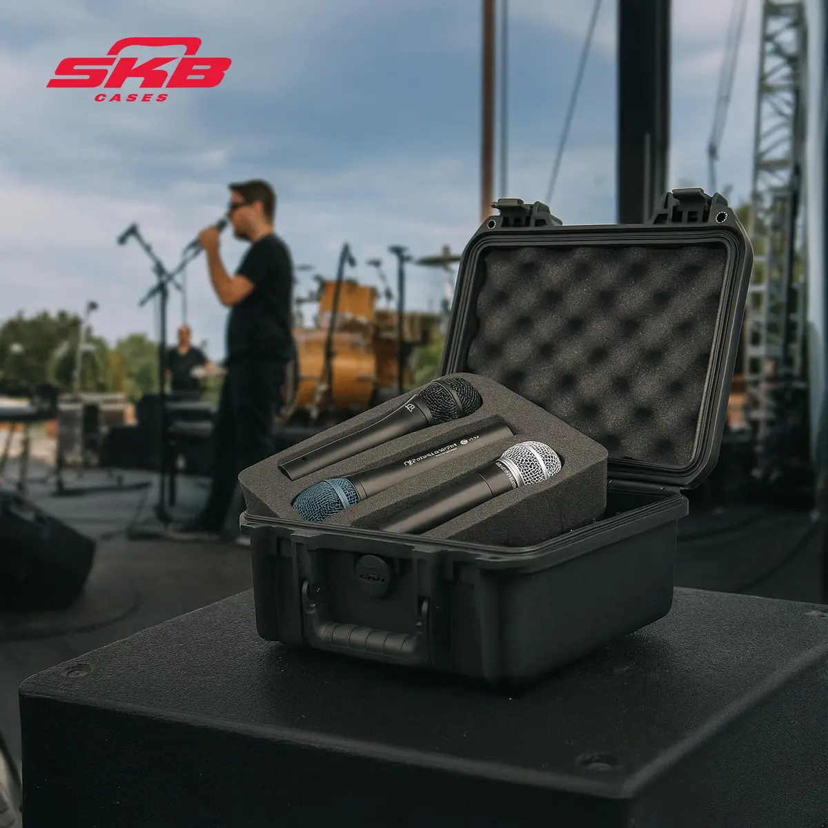 SKB 3I-0907-MC6 Injection-Molded Waterproof Mic Case for Six Microphones - Black | 2.3 kg (3.5 lb) Case - view 4