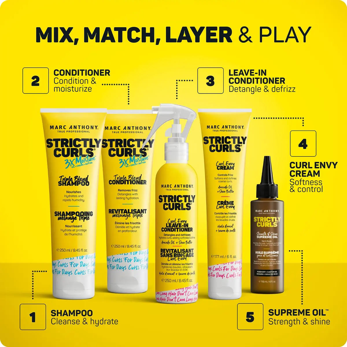 Marc Anthony Strictly Curls Envy, Curl Defining Cream for Curly & Wavy Hair | Moisture & Frizz Control (70-120 chars) - view 7
