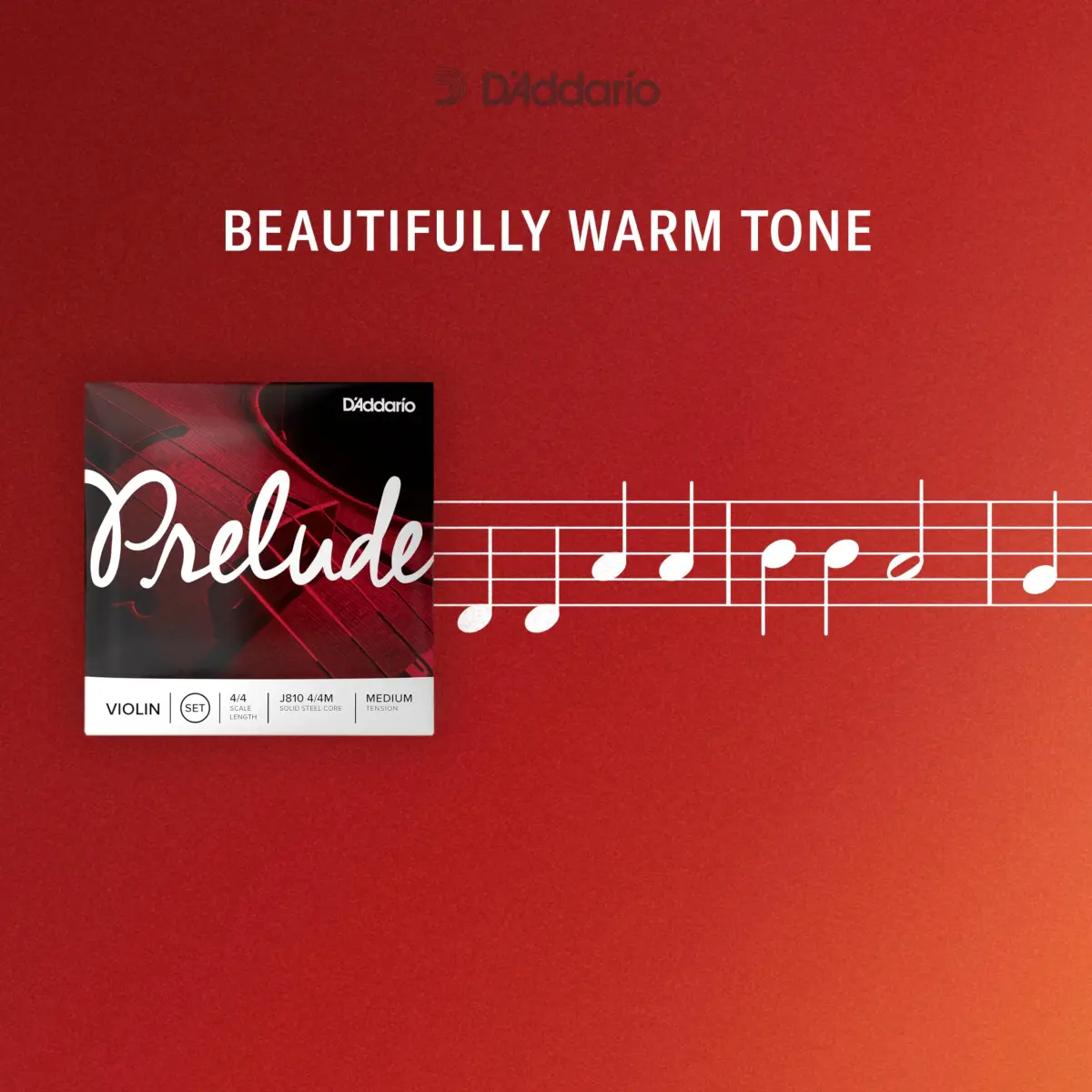 D'Addario Prelude Violin String Set 4/4 Scale Light Tension | Warm Tone & Durability - view 4