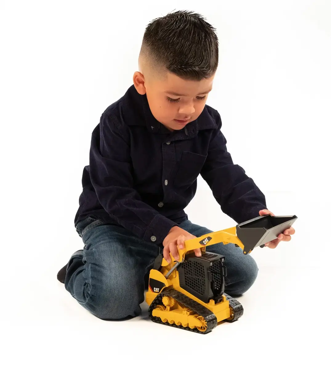 Bruder Construction Realistic CAT Compact Track Loader 15in (38cm) | Multi-Functional Toy for Kids 3+ - view 7
