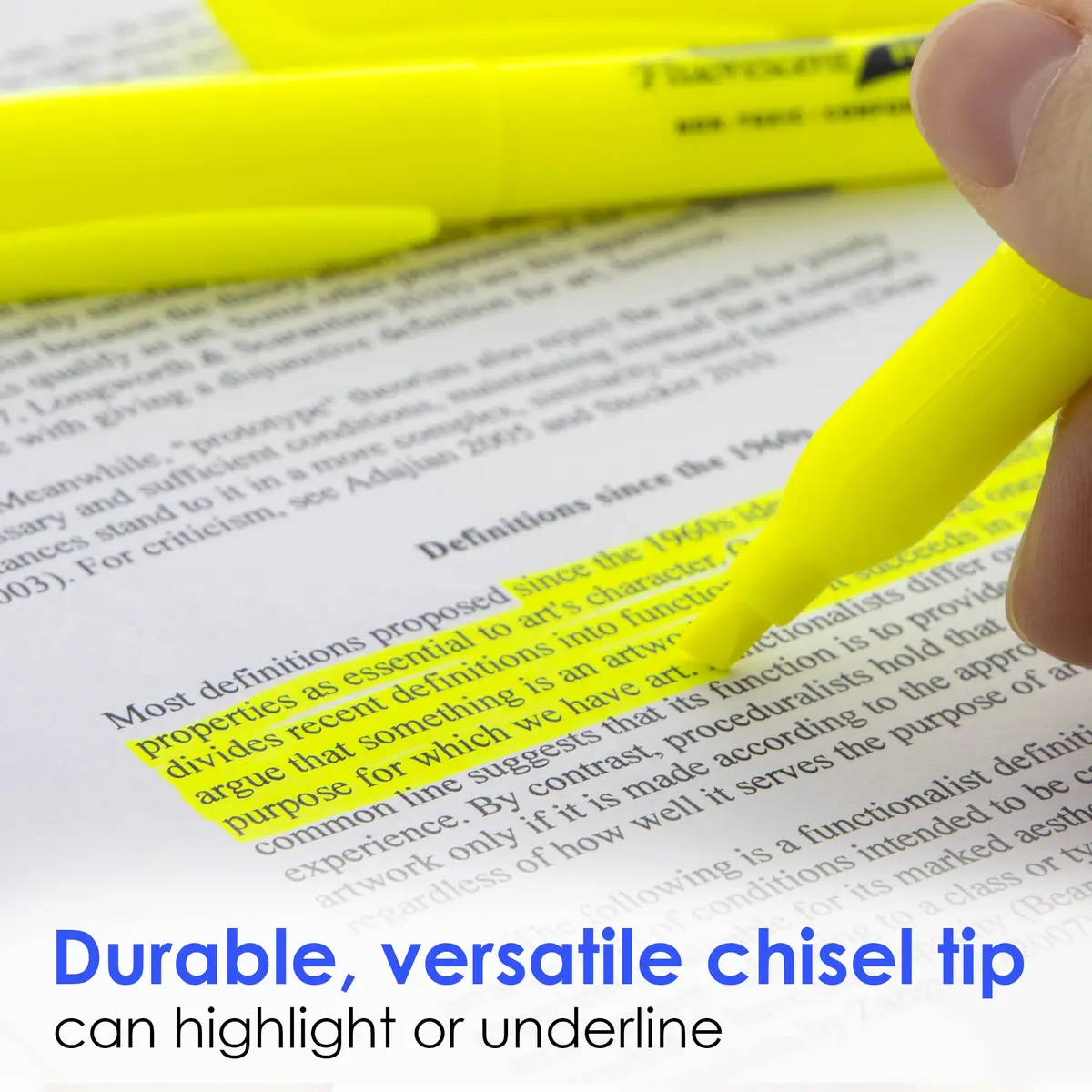 BAZIC Neon Highlighter Assorted Color Pen Style, Chisel Tip | Broad & Fine Line, Unscented, 5-Count - view 7