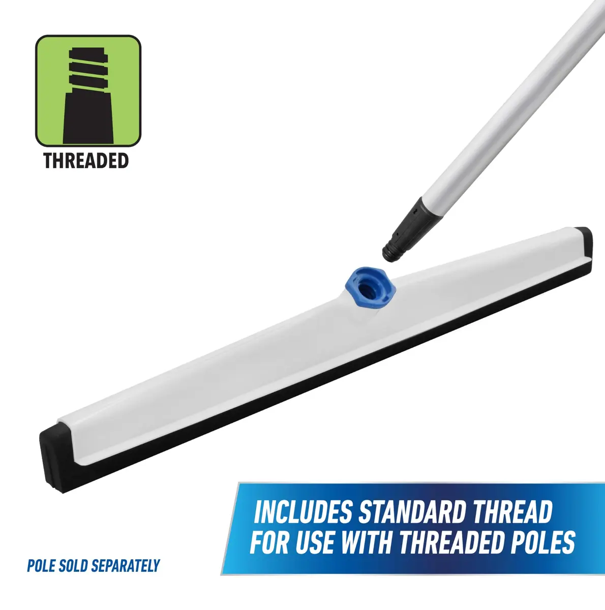 Unger AquaFlex 22" Floor Squeegee with Splash Guard | Acid-Resistant, Lightweight & Flexible for Demanding Cleaning Tasks - view 6