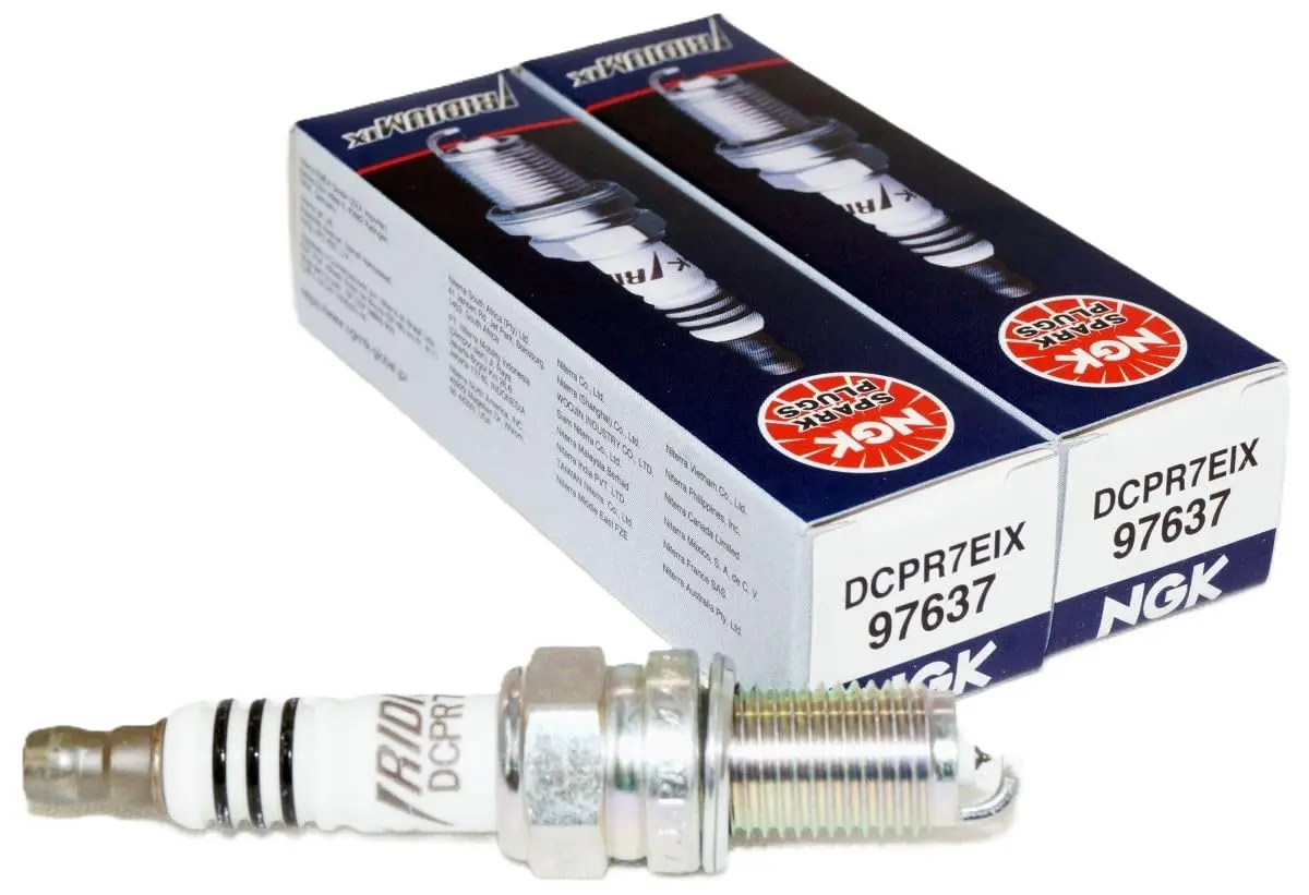 NGK Iridium IX DCPR7EIX Spark Plugs Pair | Ultra-small Electrode, Anti-corrosion, Pre-gapped - main product image