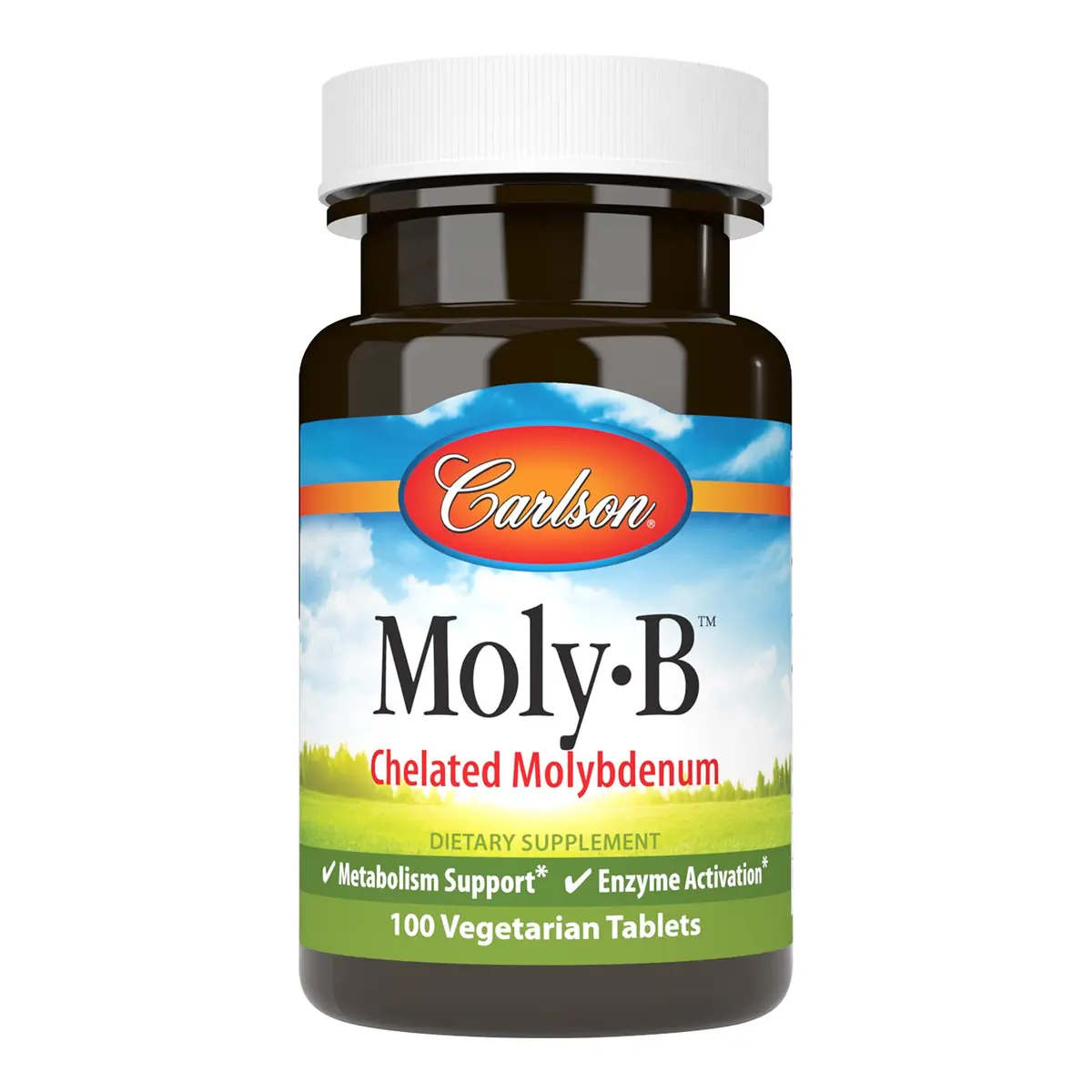 Carlson Moly-B, Metabolism Support, 100 Vegetarian Tablets | Supports Fat & Carbohydrate Metabolism - main product image