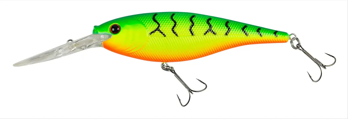 Berkley Flicker Shad Fishing Lure, Firetiger, 5/16 oz (8.8 g), 2 3/4in (7cm) | Realistic Crankbait with Fusion19 Hook - main product image