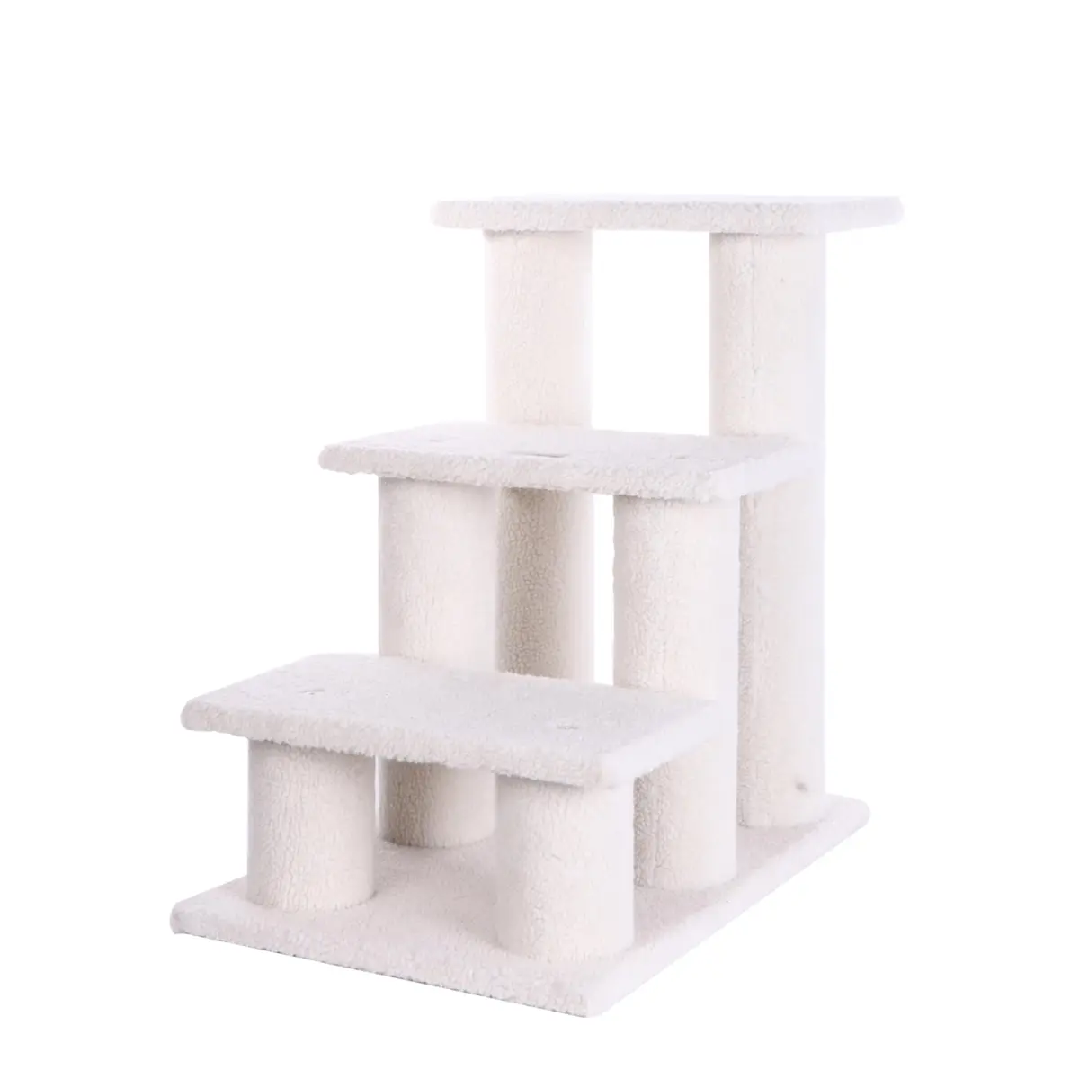 Armarkat Pet Steps 3-steps Ivory 17"(W) x 25"(D) x 25"(H) | Stable, Soft & Durable for Cats & Small Dogs - view 5