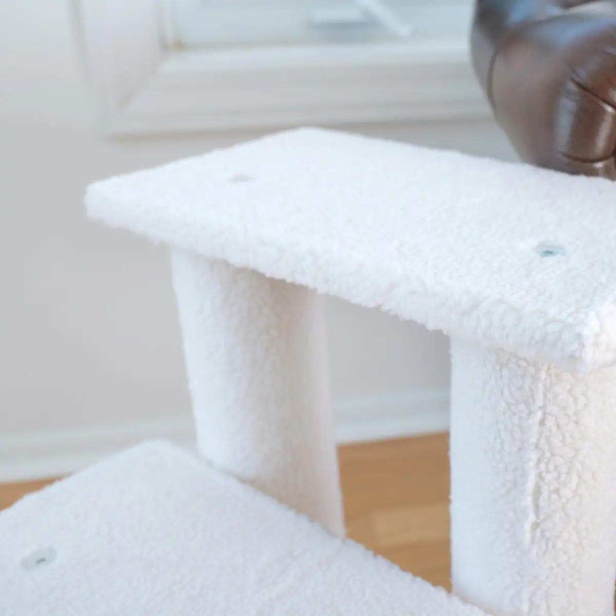 Armarkat Pet Steps 3-steps Ivory 17"(W) x 25"(D) x 25"(H) | Stable, Soft & Durable for Cats & Small Dogs - view 7