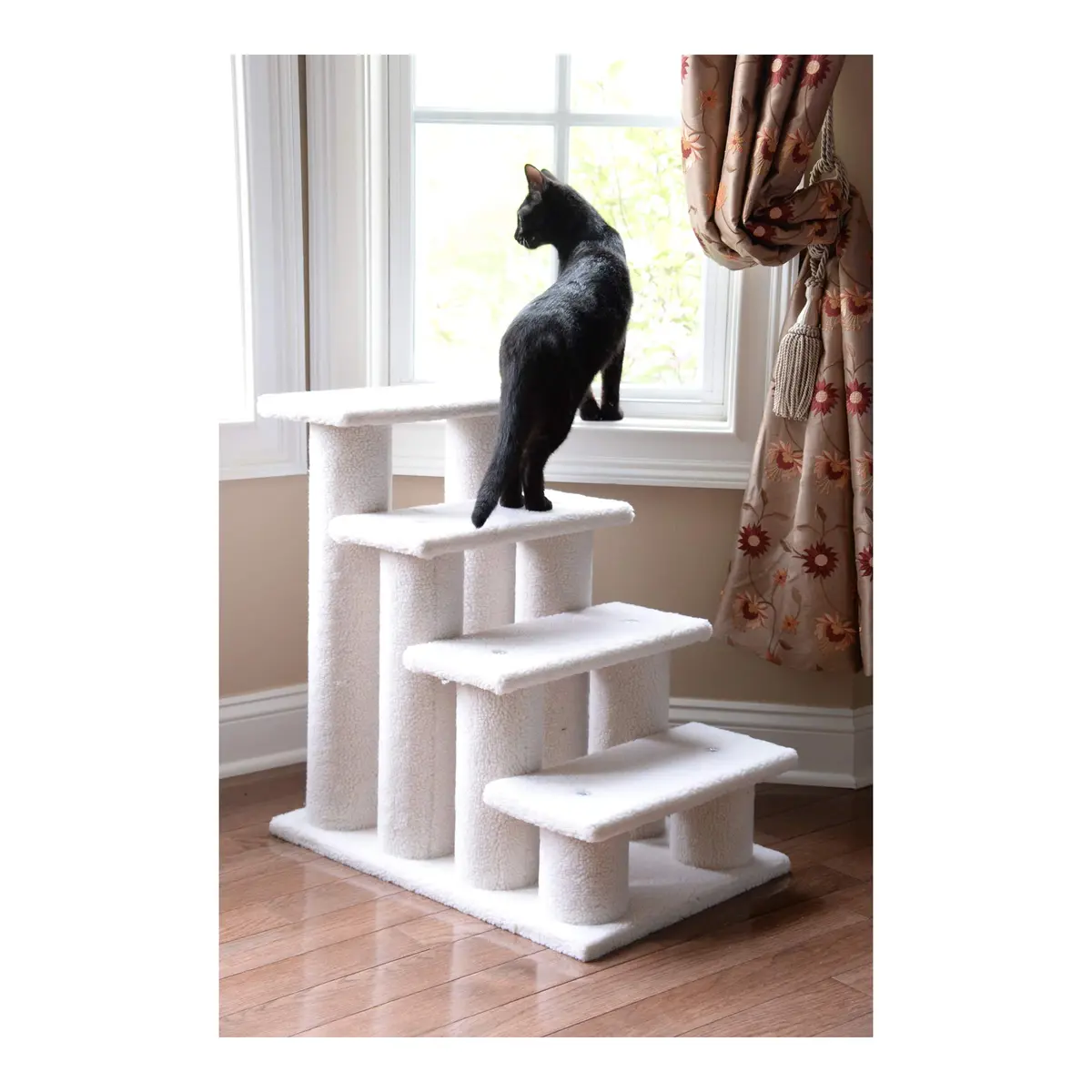 Armarkat Pet Steps, 4-steps, B4001, Ivory | Safe, Stylish Cat Ladder for Small Dogs - view 5