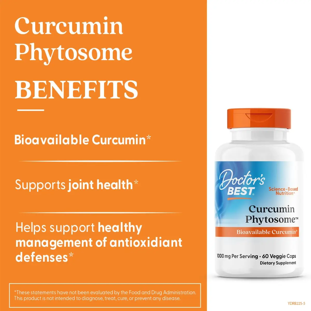 Doctor's BEST Curcumin Phytosome Supplement 1000 mg (60 Veg Caps) | Joint Health Support with Enhanced Bioavailability - view 2
