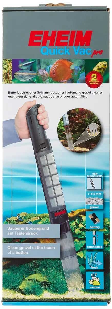 Eheim Quick Vac Pro Automatic Gravel Cleaner & Sludge Extractor (43.2cm / 17in) | Battery Operated Aquarium Siphon - main product image