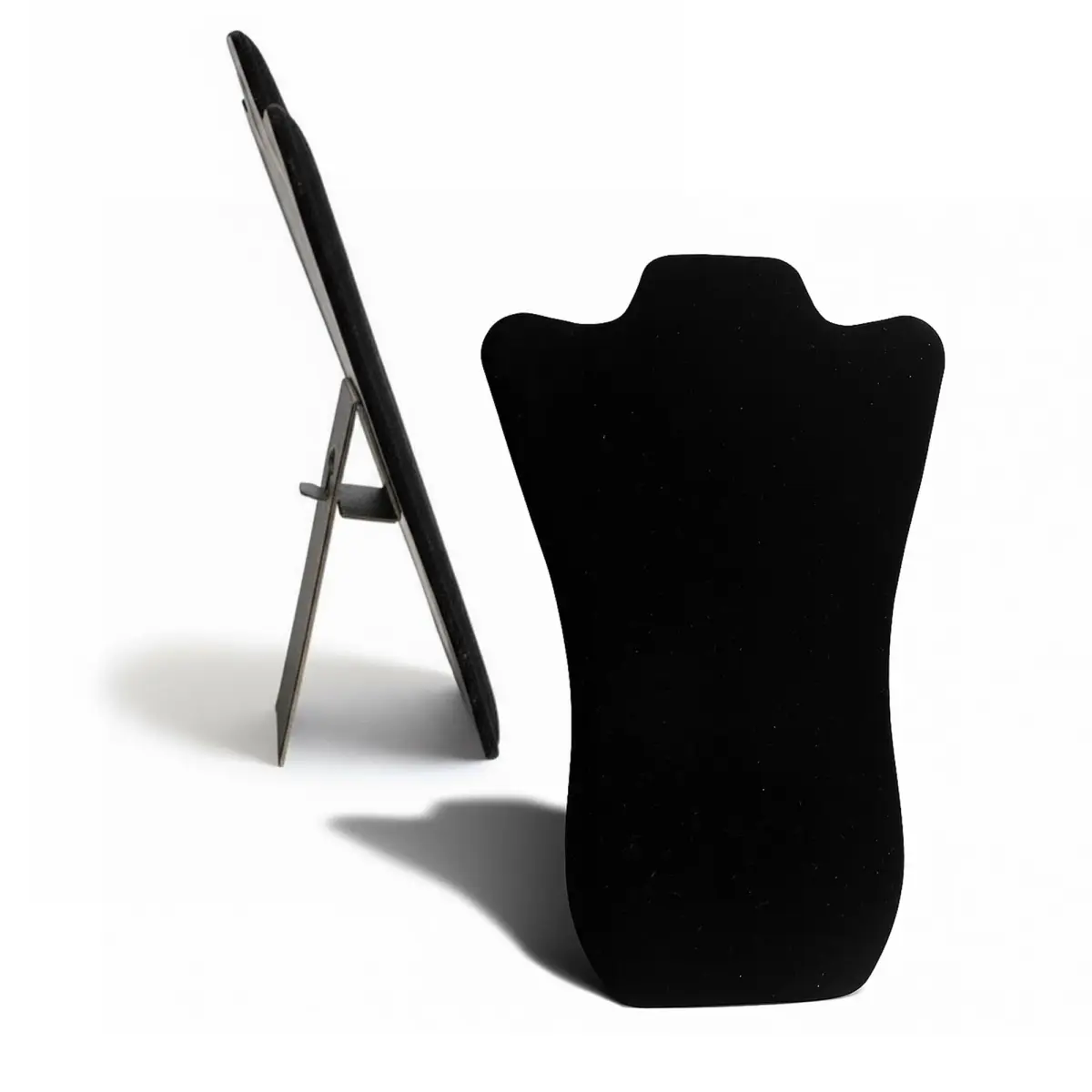 RJ Displays Black Velvet Necklace Display Stand 14" H | Professional Jewelry Display for Vendors - main product image