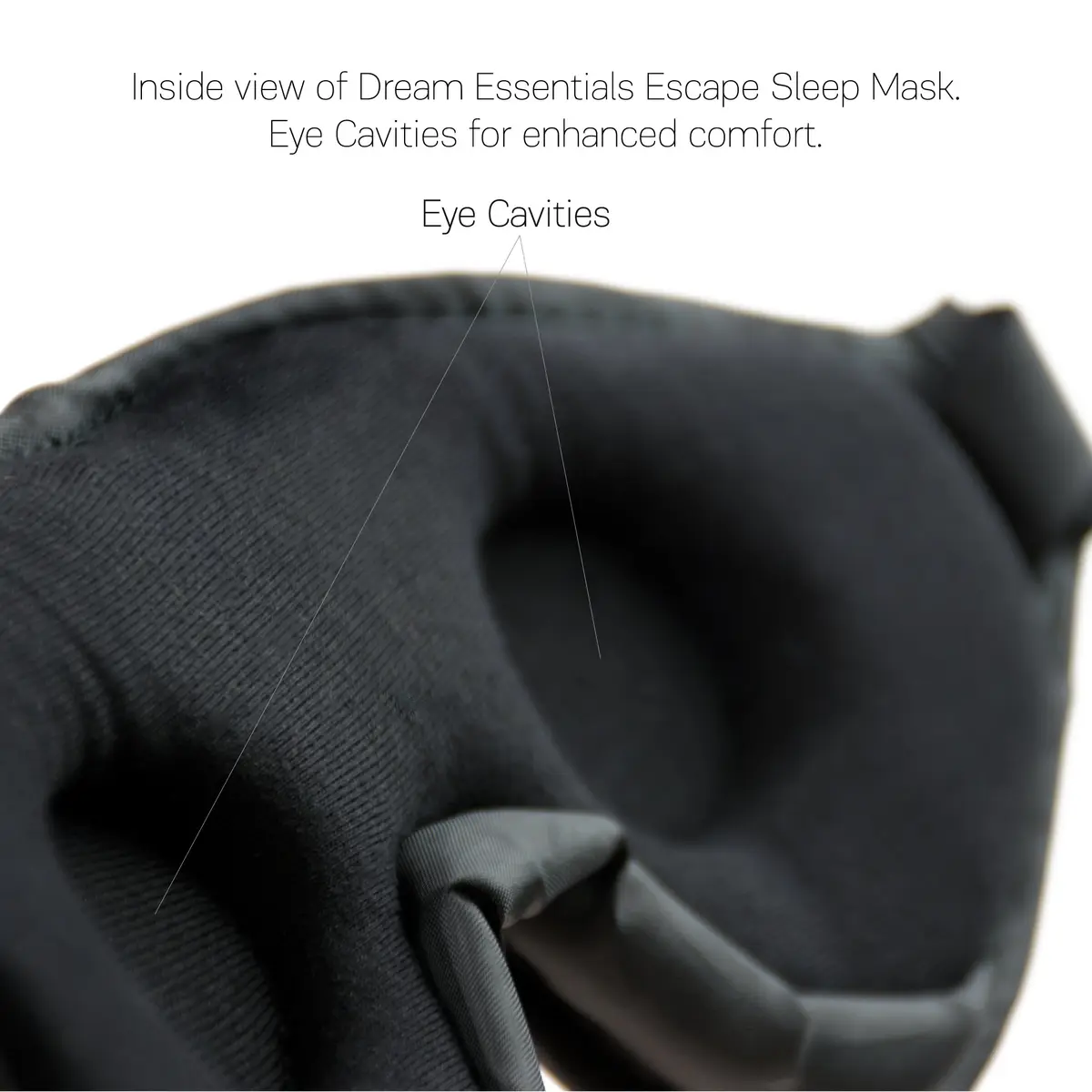 Dream Essentials Escape 3D Sleep Mask, Earplugs & Pouch | Contoured Light Block, Memory Foam, Navy Blue - view 2