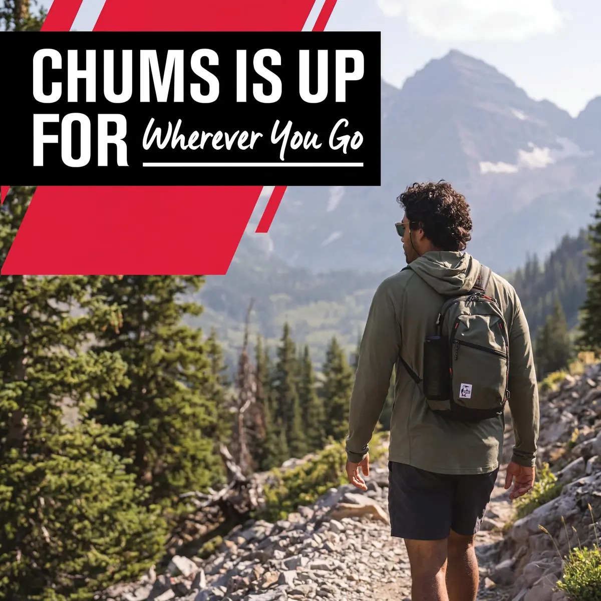 Chums Lens Leash Eyewear Retainer & Glasses Lanyard (Red) | Durable Polyester Cord for All Outdoor Activities - view 6