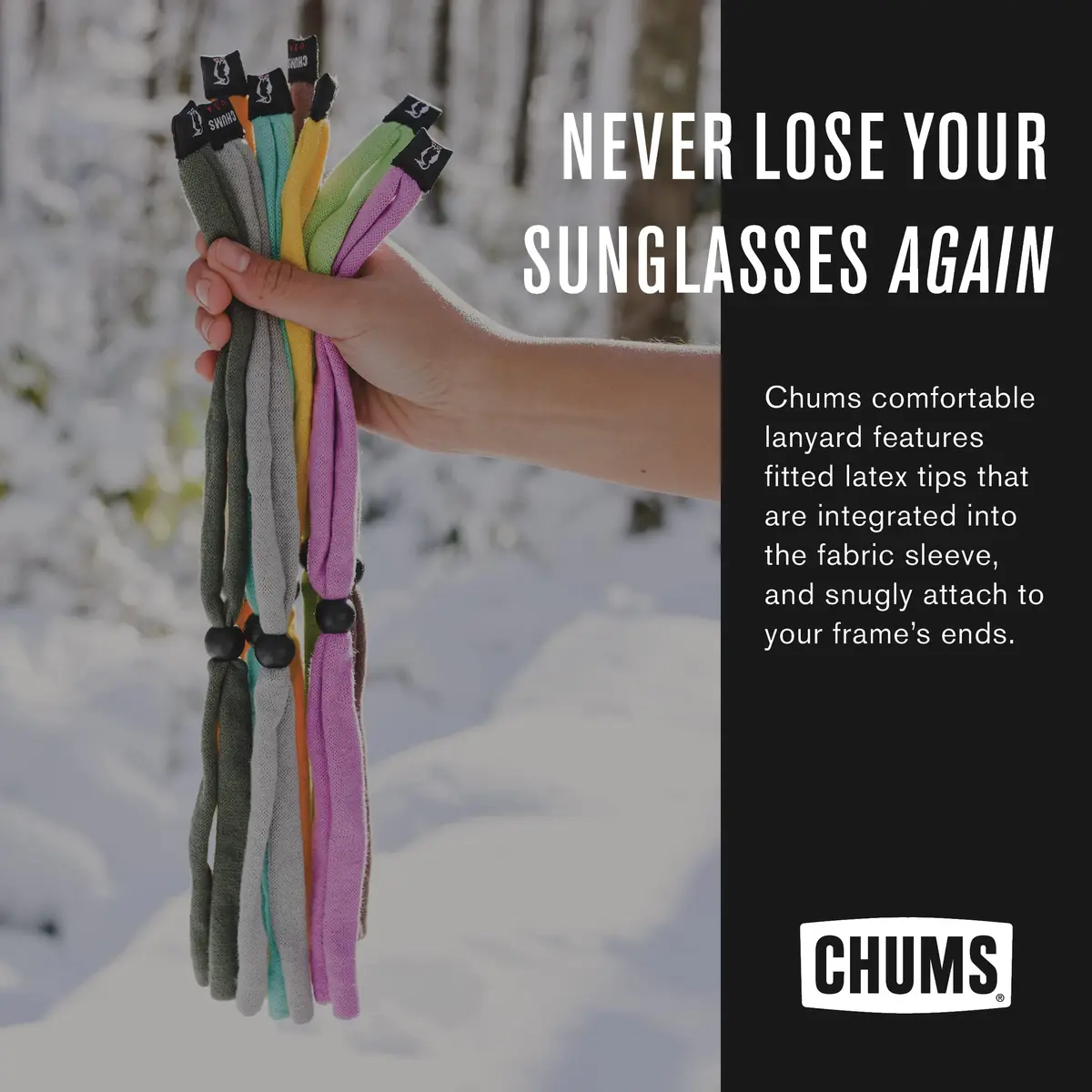 Chums Original Cotton Retainer - Unisex Eyewear Keeper for Sunglasses & Glasses - Adjustable Fit, Washable & Made in USA - view 2