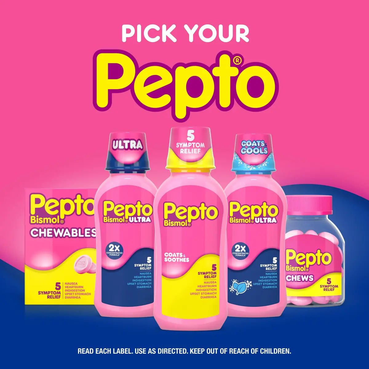 Pepto Bismol Liquid Ultra for Nausea, Heartburn, Indigestion, Upset Stomach, and Diarrhea - 5 Symptom Fast Relief, Cherry Flavor, 2x16 oz | Fast 5-Symptom Relief - view 6
