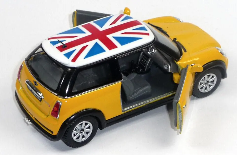 KiNSMART Mini Cooper S 5" 1:28 Scale Die Cast Metal Model Toy Car | Authentic British Design, Durable Metal Construction - view 4