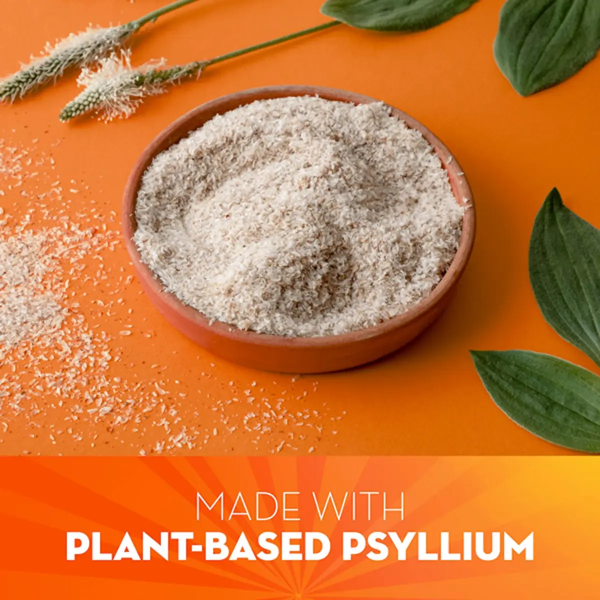 Metamucil Sugar-Free Orange Psyllium Husk Fiber Powder 180 Servings (180 tsp) | Supports Digestive Health & Heart Health - view 6