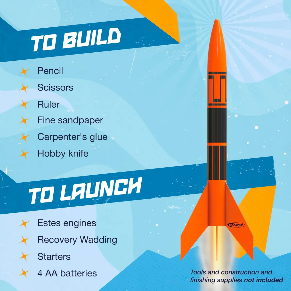 Estes Alpha III Rocket-Building Kit | Beginner Model for Ages 10+ with Launch Pad & Controller - view 4