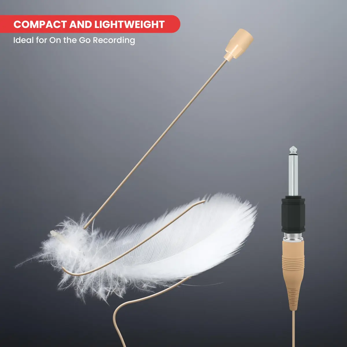 Pyle Over Ear Boom Microphone Headset - Professional Omnidirectional Wired Microphone Beige - view 6
