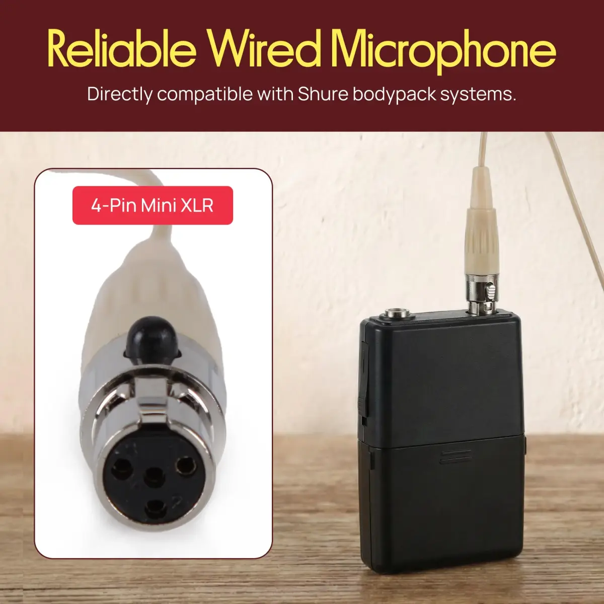 PYLE-PRO PMEMS10 Wired Headset Condenser Microphone | 20Hz-20KHz Frequency Response, 60g (2.1 oz) - view 5