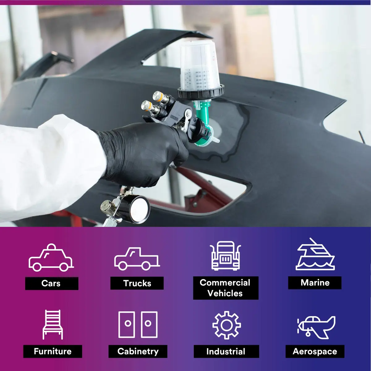 3M PPS Original Series Paint Spray Gun Cup Lids and Liners Kit, 16028 | Micro, 200-Micron Filter, 50 Lids & Liners - view 5